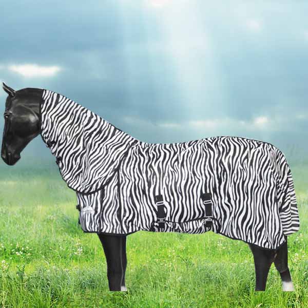 pferdo24-Fliegendecke-Ekzemerdecke-fliegenschutz-Daselfo-zebra-mit-Halsteil-TOP