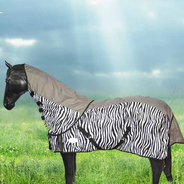 pferdo24-Fliegendecke-Ekzemerdecke-fliegenschutz-Daselfo-zebra-mit-Halsteil-TOP